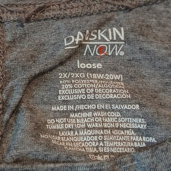 Danskin Now Loose Heather Gray Dri More Shirt 2x (18w/20w) - Picture 2 of 4